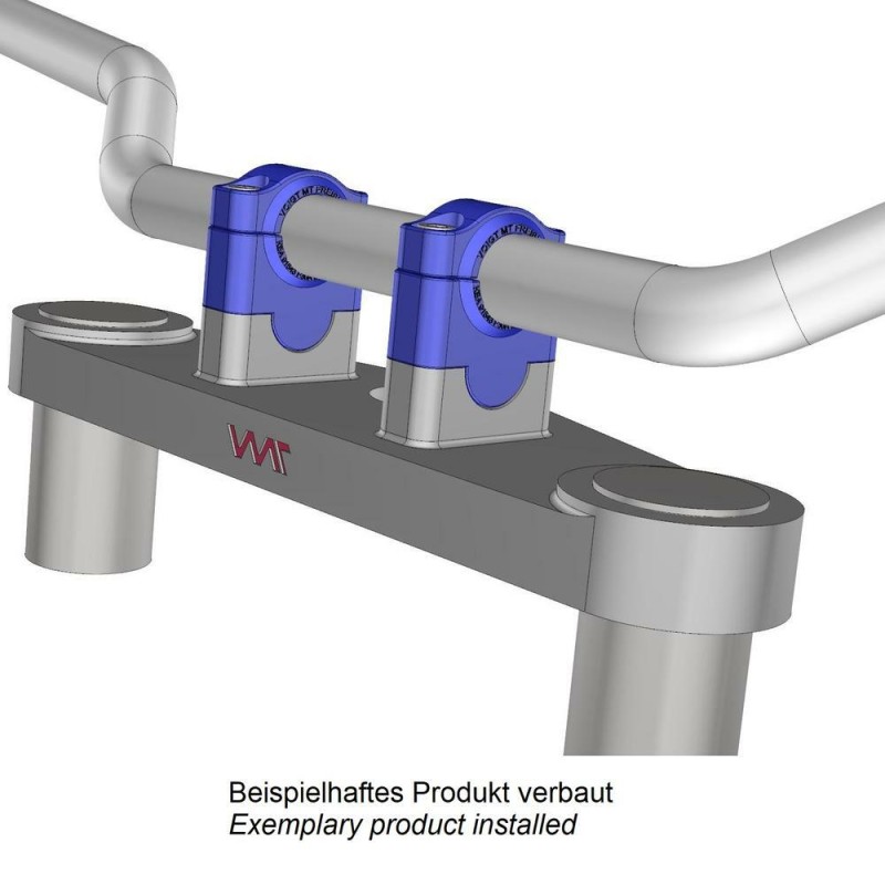 Voigt-MT Handlebar risers 20mm | Kawasaki ZR-7 (ZR750F) 99-03 black anodized