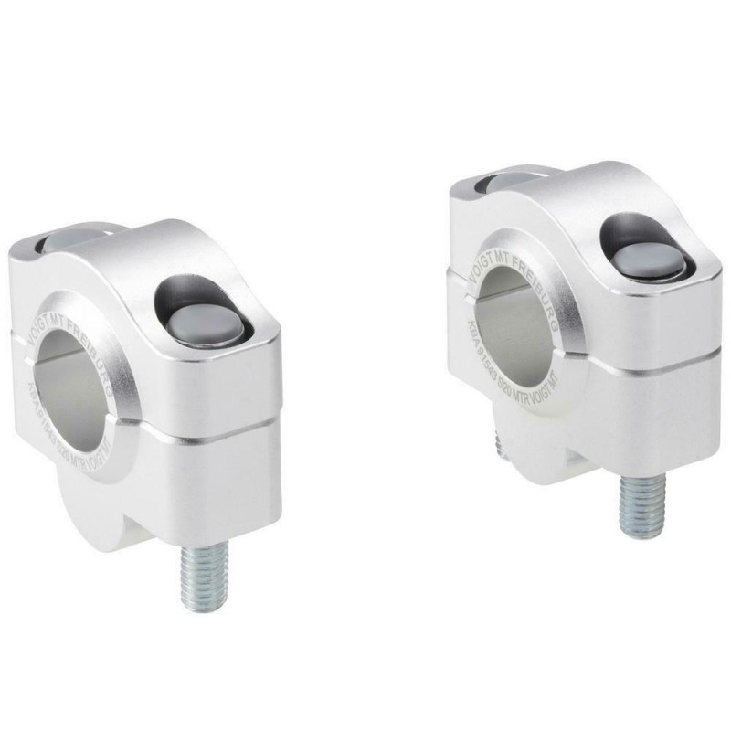 Voigt-MT Handlebar risers 20mm | Suzuki DR 600 RU (SN41B) 88-91 silver anodized