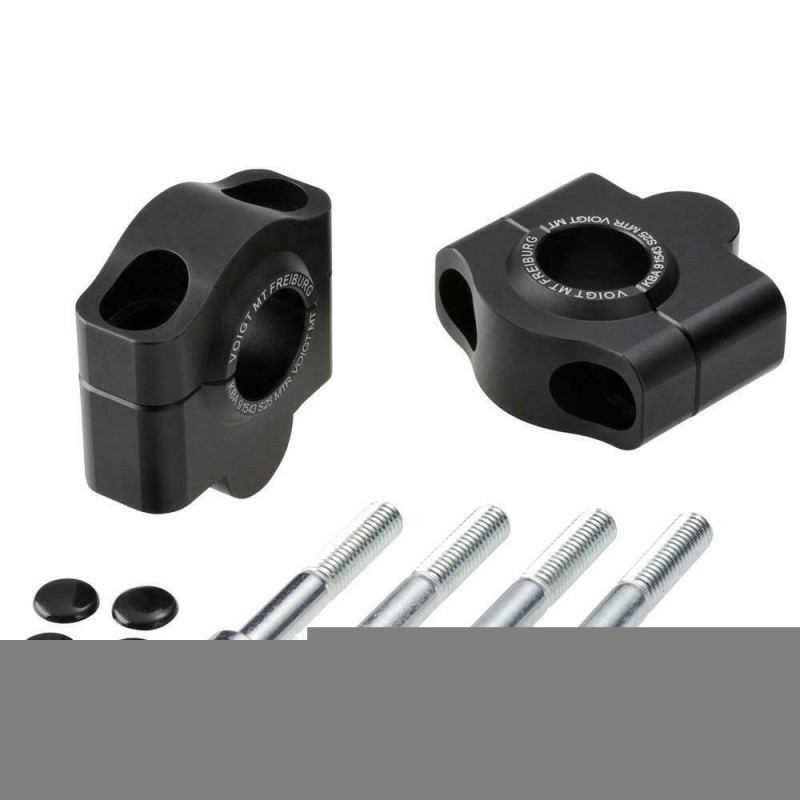 Voigt-MT Handlebar risers 25mm | Honda CB 600 F Hornet (PC34) 98-01 black anodized