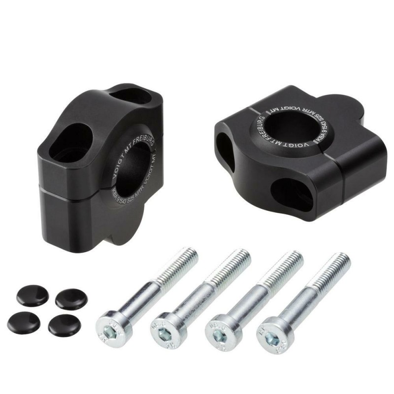 Voigt-MT Stuurverhogers 25mm | Honda XR 650 L (PE04) 93-97 zwart