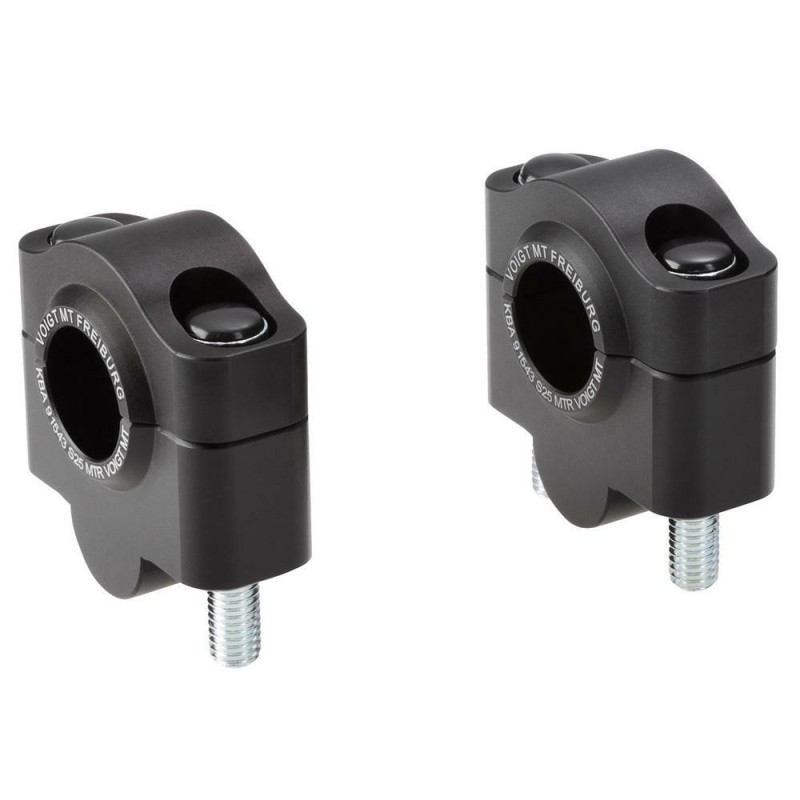 Voigt-MT Handlebar risers 25mm | Kawasaki KLR 650 (KL650C) 94-98 black anodized