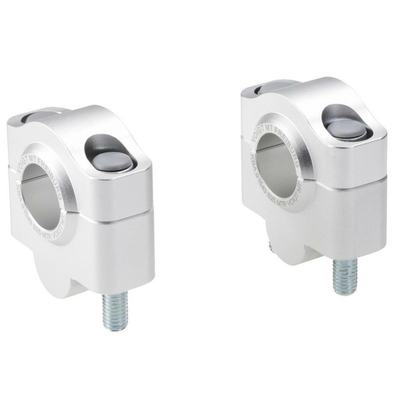 Voigt-MT Handlebar risers 25mm | Kawasaki Zephyr 550 (ZR550B) 91-01 silver anodized