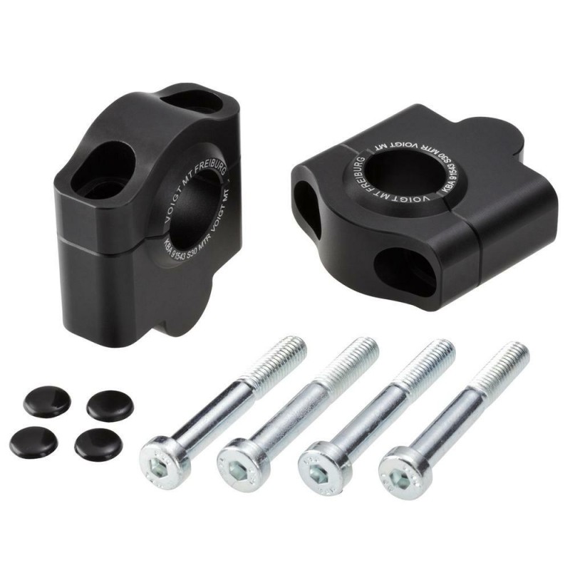 Voigt-MT Handlebar risers 30mm | Aprilia Pegaso 650 (GA) 91-95 black anodized