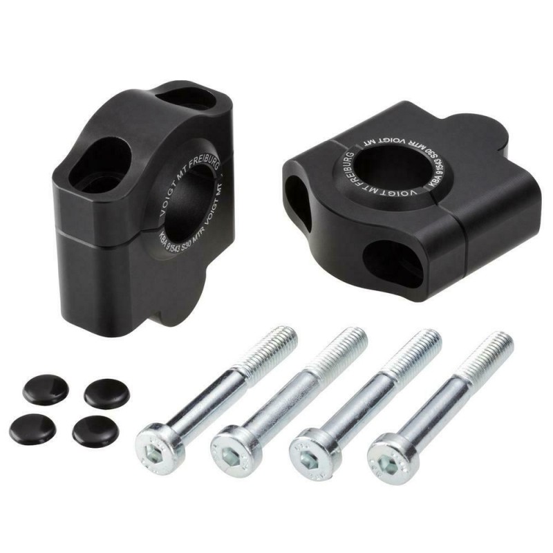 Voigt-MT Handlebar risers 30mm | Honda CB 600 F Hornet (PC36) 02-06 black anodized