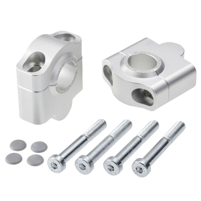 Voigt-MT Handlebar risers 30mm | Honda CBF 1000 (SC58) 06-09 silver anodized