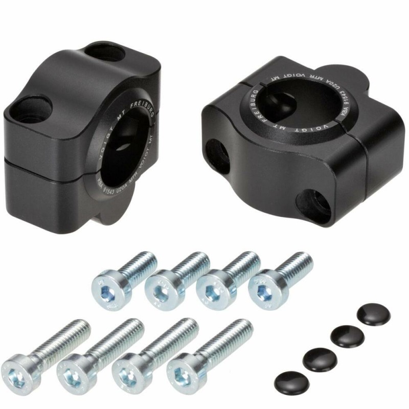 Voigt-MT Stuurverhogers conversie Fat-Bar (ø28.6mm) | Honda XRV 650 Africa Twin (RD03) 87-90 zwart