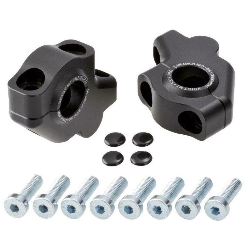 Voigt-MT Stuurverhogers 30mm (verspringing) 21mm | Honda NX 650 Dominator (RD02) 88-95 zwart