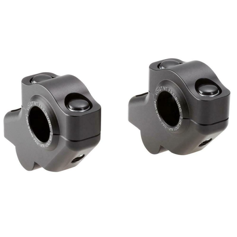 Voigt-MT Handlebar risers 30mm with offset 21mm | Honda XL 350 R (ND03) 84-87 black anodized