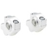 Voigt-MT Stuurverhogers 30mm (verspringing) 21mm | Honda XLV 750 R (RD01) 83-87 zilver