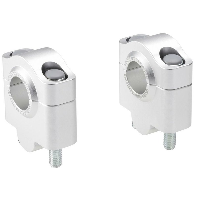 Voigt-MT Handlebar risers 30mm | Suzuki DL 650 V-Strom / XT silver anodized