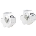 Voigt-MT Handlebar risers 30mm with offset 21mm | Suzuki DL 650 V-Strom / XT silver anodized