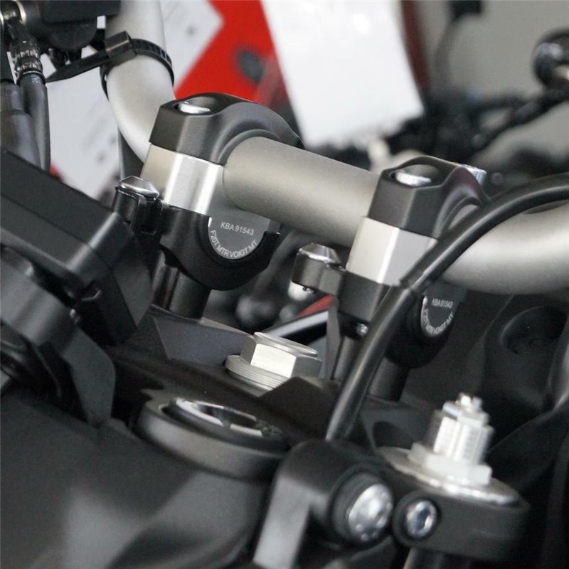 Voigt-MT Handlebar risers 20mm | Yamaha MT-10 & SP (RN45) 2016-2020 black anodized