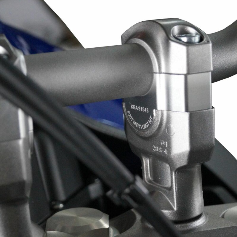 Voigt-MT Handlebar risers 20mm | Yamaha MT-10 & SP (RN45) 2016-2020 silver anodized