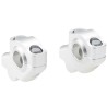 Voigt-MT Handlebar risers 30mm with offset 21mm | BMW F 650 GS Twin 07-12 silver anodized