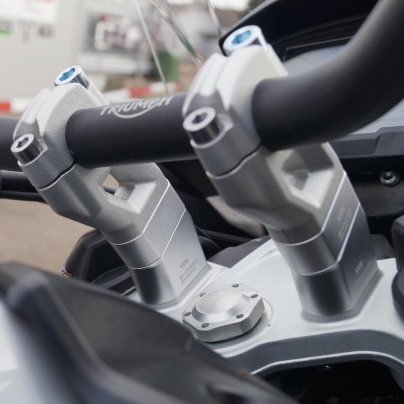 Voigt-MT Handlebar risers with offset | Triumph Tiger 800 models extra high 50mm and with offset