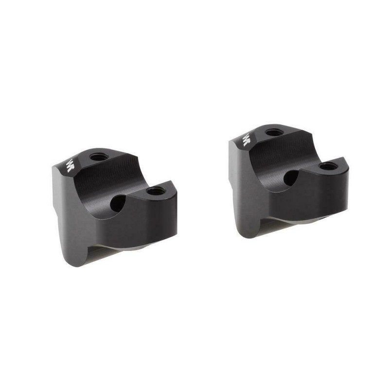 Voigt-MT Handlebar risers 30mm with offset 19mm | KTM 1290 Super Adventure R 17- black anodized