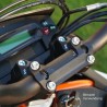 Voigt-MT Handlebar risers 30mm with offset 19mm | KTM 1290 Super Duke GT silver anodized