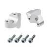 Voigt-MT Handlebar risers 30mm with offset 19mm | KTM 300 EXC / TPI (KG) 07-16 silver anodized