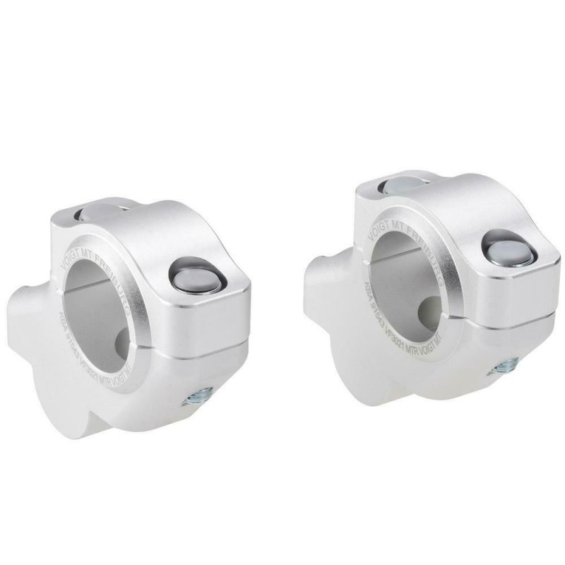 Voigt-MT Stuurverhogers 30mm (verspringing) 21mm | KTM 300 EXC / TPI (KG) 07-16 zilver