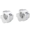 Voigt-MT Handlebar risers 30mm with offset 21mm | KTM 950 LC 8 Super Moto / R / T 05-07 silver anodized