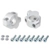 Voigt-MT Handlebar risers 30mm with offset 21mm | Suzuki DL 1050 V-Strom & XT 2020- silver anodized