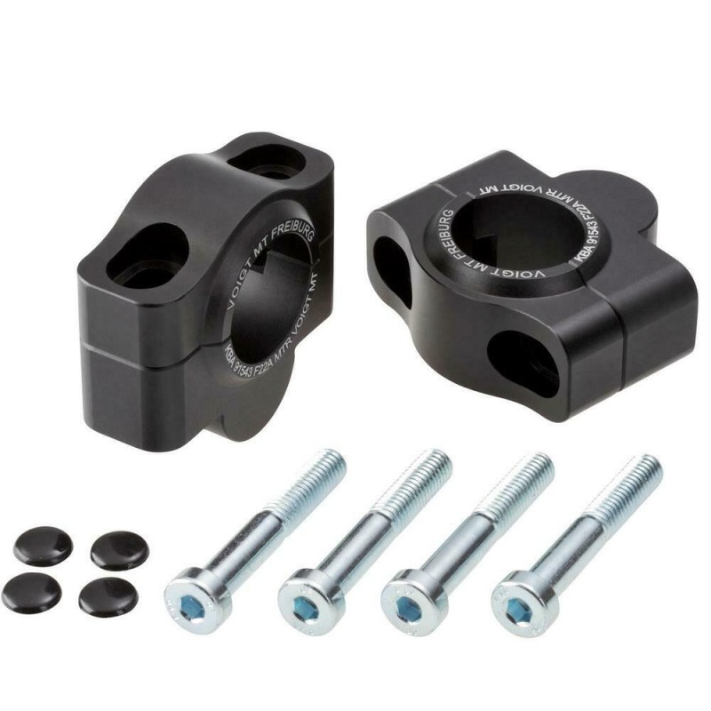 Voigt-MT Handlebar risers 20mm | Zero DS Dual Sport / S Sport / SR Performance Sport black anodized