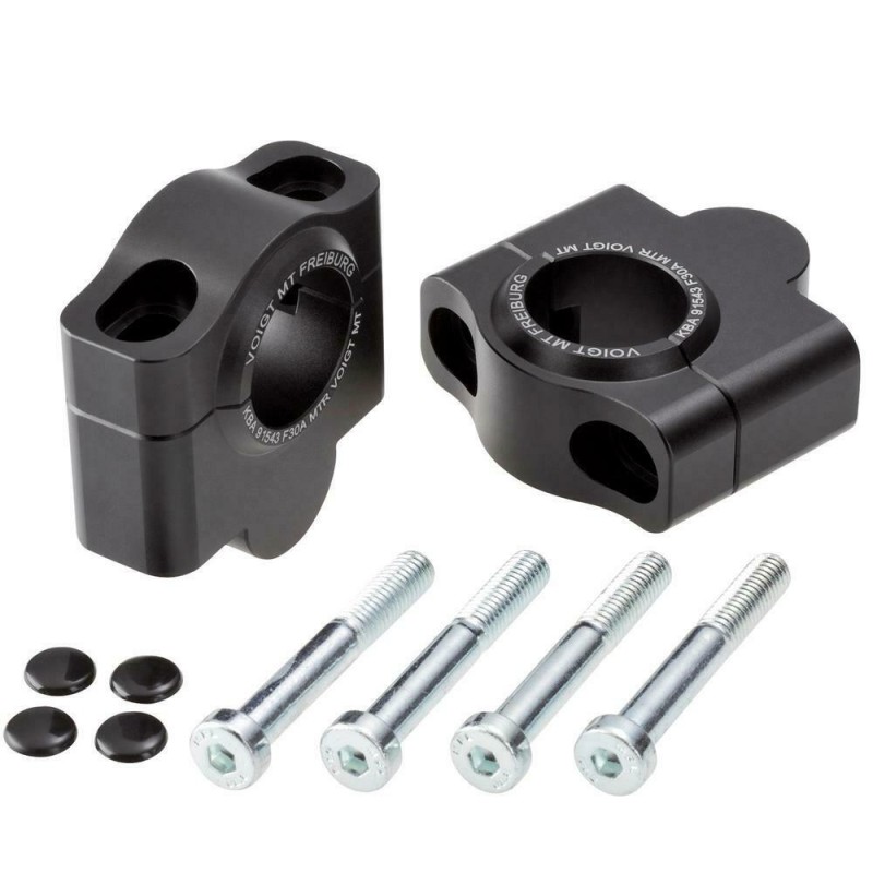 Voigt-MT Handlebar risers 30mm | BMW G 650 X-moto (E65X) 06-12 black anodized