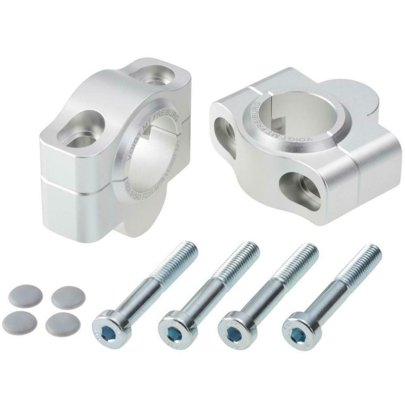 Voigt-MT Handlebar risers 20mm | Suzuki GSX-S 750 silver anodized