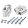 Voigt-MT Handlebar risers 30mm | Beta Motard 50 / STD / Track (BE/C2/E4) 12- silver anodized