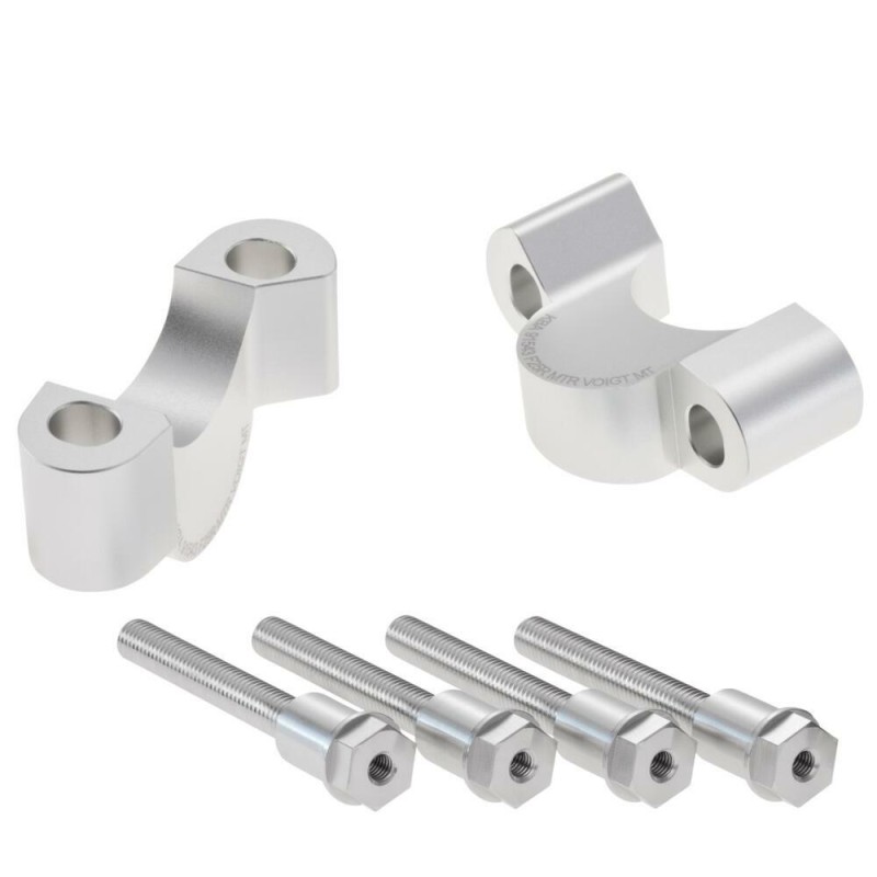 Voigt-MT Handlebar risers 25mm | BMW R1250RS LC 2019- 4x additional special screws | BMW navigation sys.