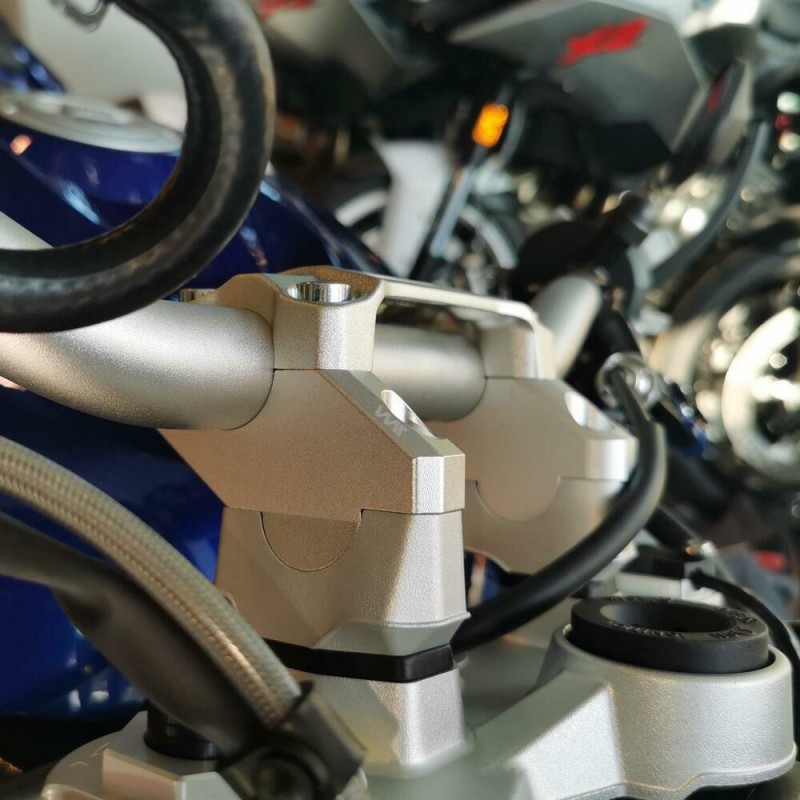Voigt-MT Stuurverhogers 30mm (verspringing) 25mm | BMW S 1000 R 17-20 with Brake extension adaptor
