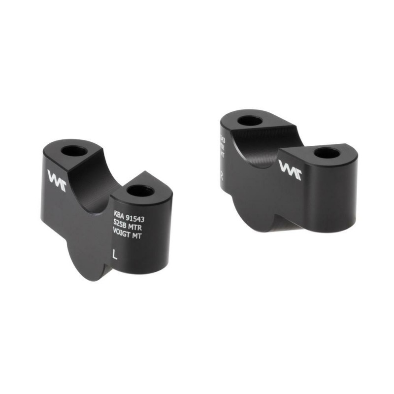 Voigt-MT Handlebar risers 25mm | Buell XB9SX Lightning City XB1 2005-2010 black anodized