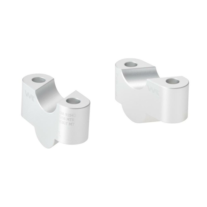 Voigt-MT Handlebar risers 25mm | Buell XB9SX Lightning City XB1 2005-2010 silver anodized
