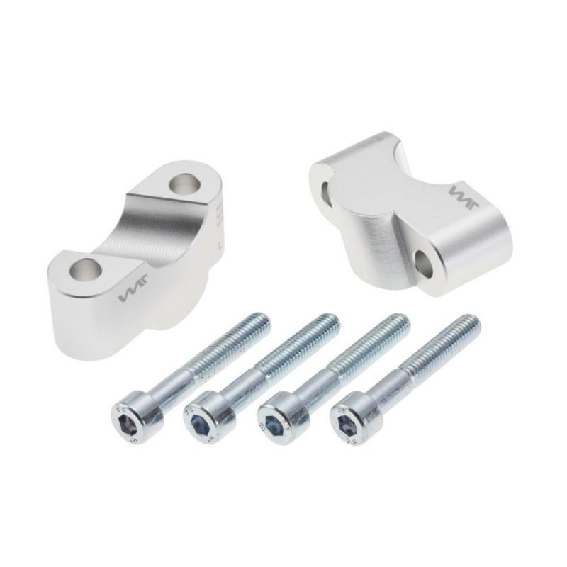 Voigt-MT Handlebar risers 25mm | Buell XB9SX Lightning City XB1 2005-2010 silver anodized
