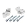 Voigt-MT Handlebar risers 25mm | Buell XB9SX Lightning City XB1 2005-2010 silver anodized