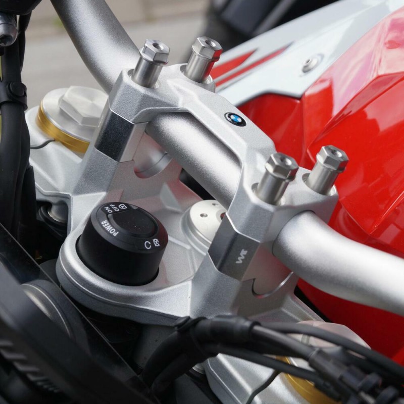 Voigt-MT Handlebar risers 25mm | BMW F 850 GS & F 850 GS Adventure 2018- 4x additional special screws | BMW navigation sys.