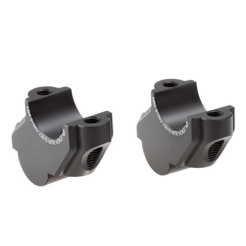 Voigt-MT Handlebar risers 30mm and 15mm closer | BMW F 800 GS Adventure black anodized