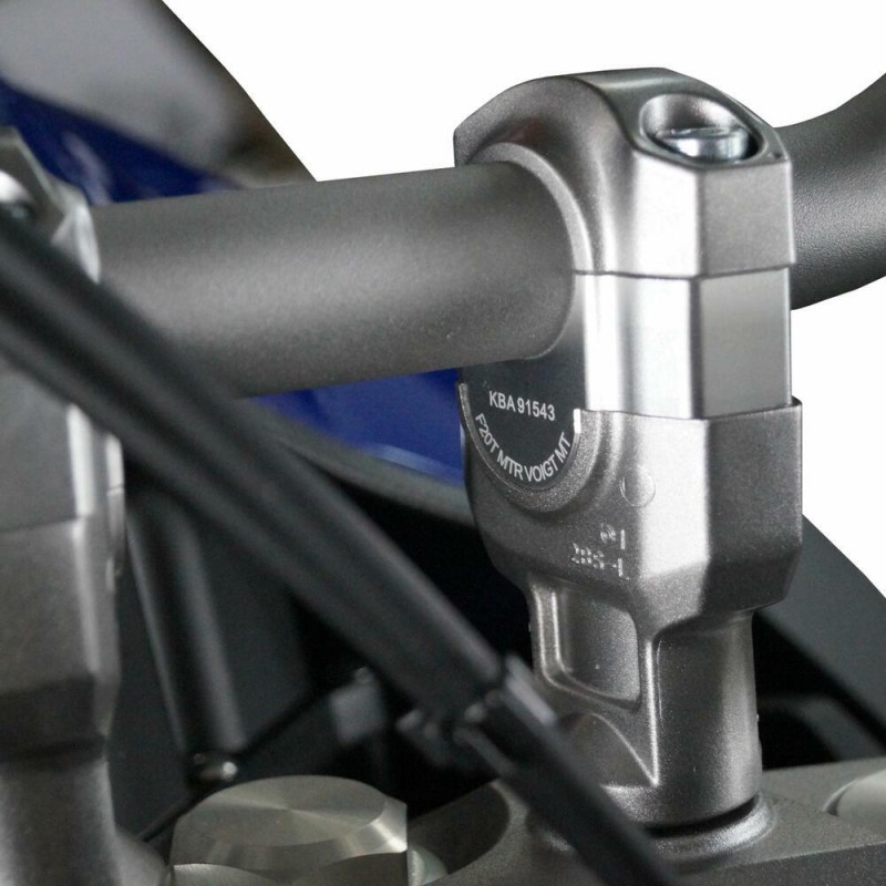 Voigt-MT Stuurverhogers 20mm | Yamaha XT 1200 Z Super Tenere (DP04 & DP07) 2013-2020 zilver andoized