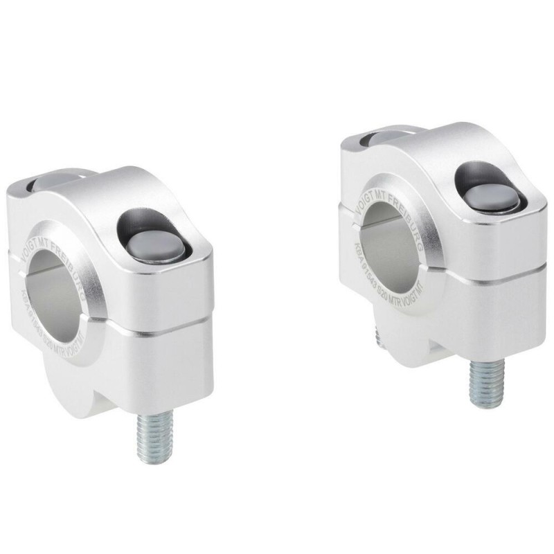 Voigt-MT Handlebar risers 20mm | BMW G 650 GS / Sertão silver anodized