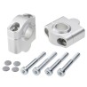 Voigt-MT Handlebar risers 30mm | BMW G 650 GS / Sertão silver anodized