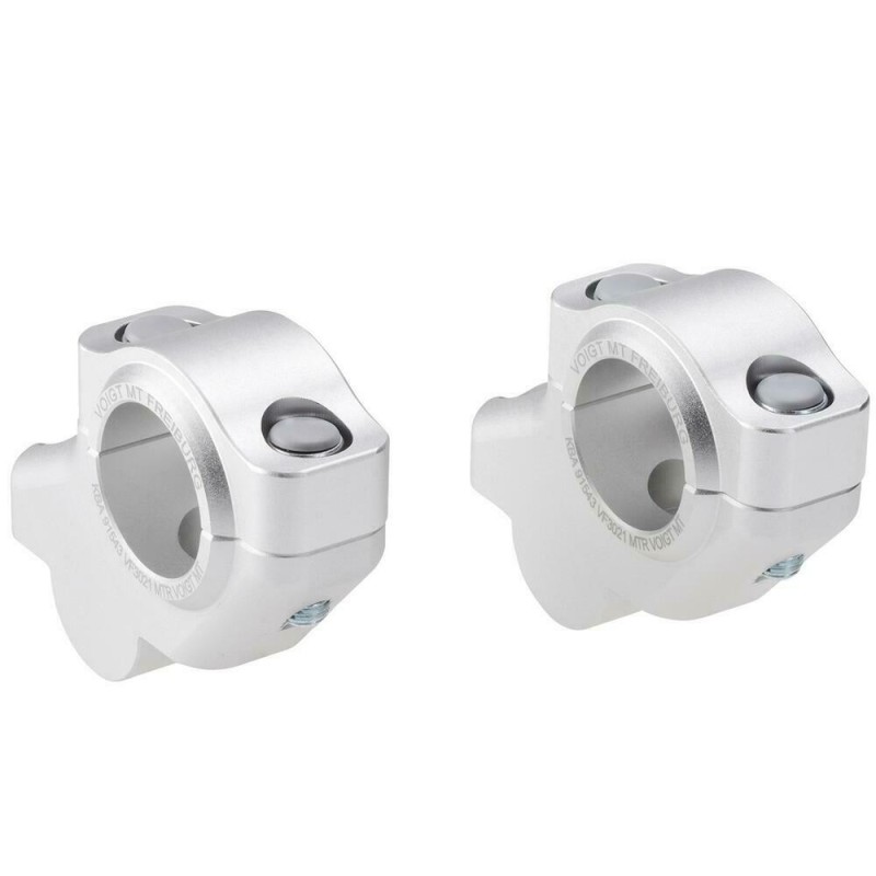 Voigt-MT Stuurverhogers 30mm (verspringing) 21mm | Energica Eva EsseEsse9 /+ / Ribelle zilver