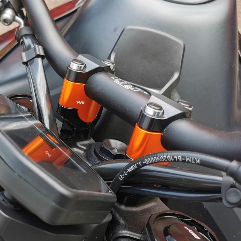 Voigt-MT Handlebar risers 25mm | KTM 890 Duke / R 20 - black anodized