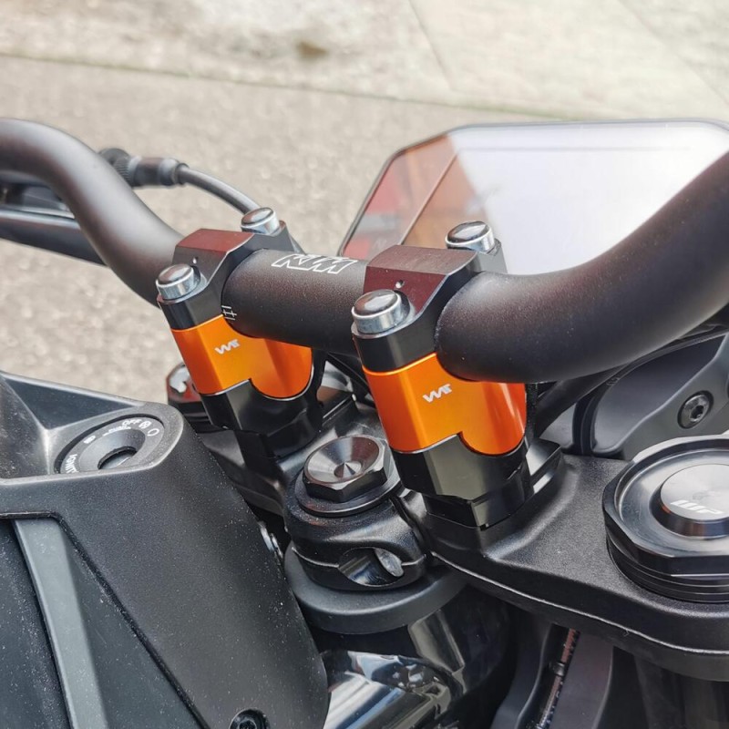 Voigt-MT Handlebar risers 25mm | KTM 890 Duke / R 20 - black anodized