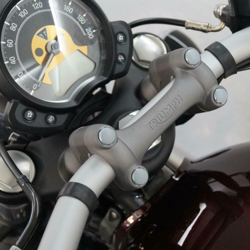 Voigt-MT Handlebar risers 25mm | Triumph Bonneville Bobber & Speedmaster black anodized