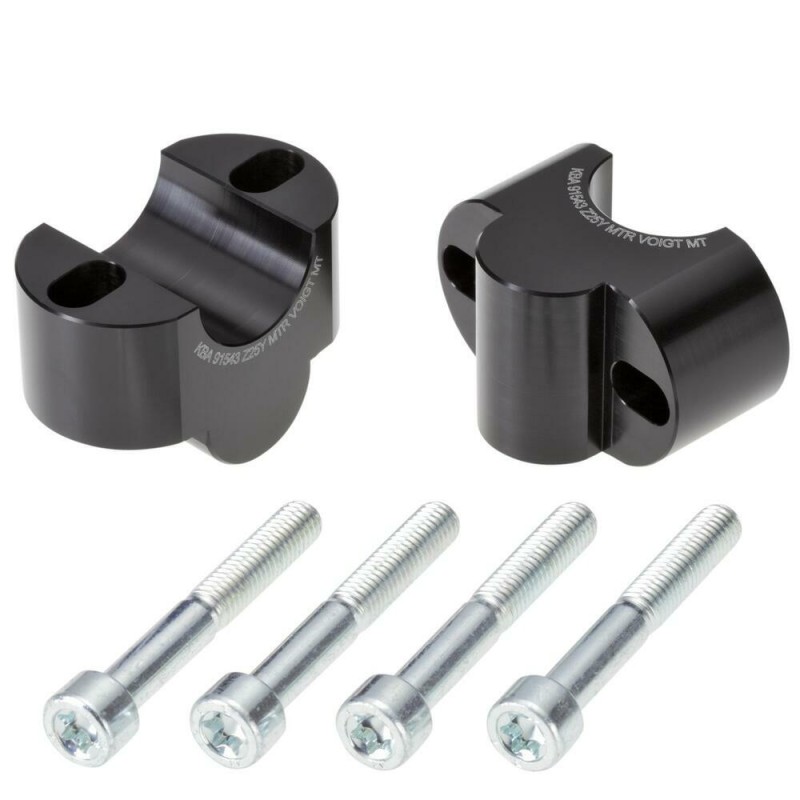 Voigt-MT Handlebar risers 25mm | Yamaha XVS 650 / 650 A / 650 A Classic black anodized