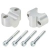 Voigt-MT Handlebar risers 25mm | Yamaha XVS 650 / 650 A / 650 A Classic silver anodized