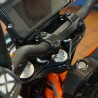 Voigt-MT Handlebar risers 30mm with offset 17mm | KTM 125 DUKE silver anodized