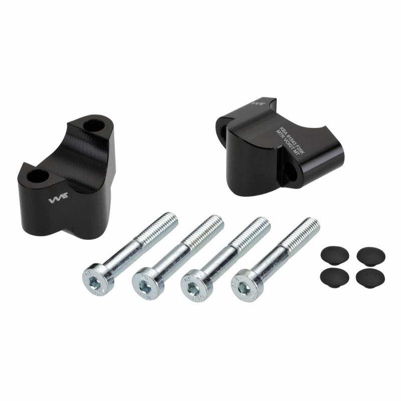 Voigt-MT Handlebar risers 25mm | KTM 690 SMC R und Enduro R black anodized 2019-