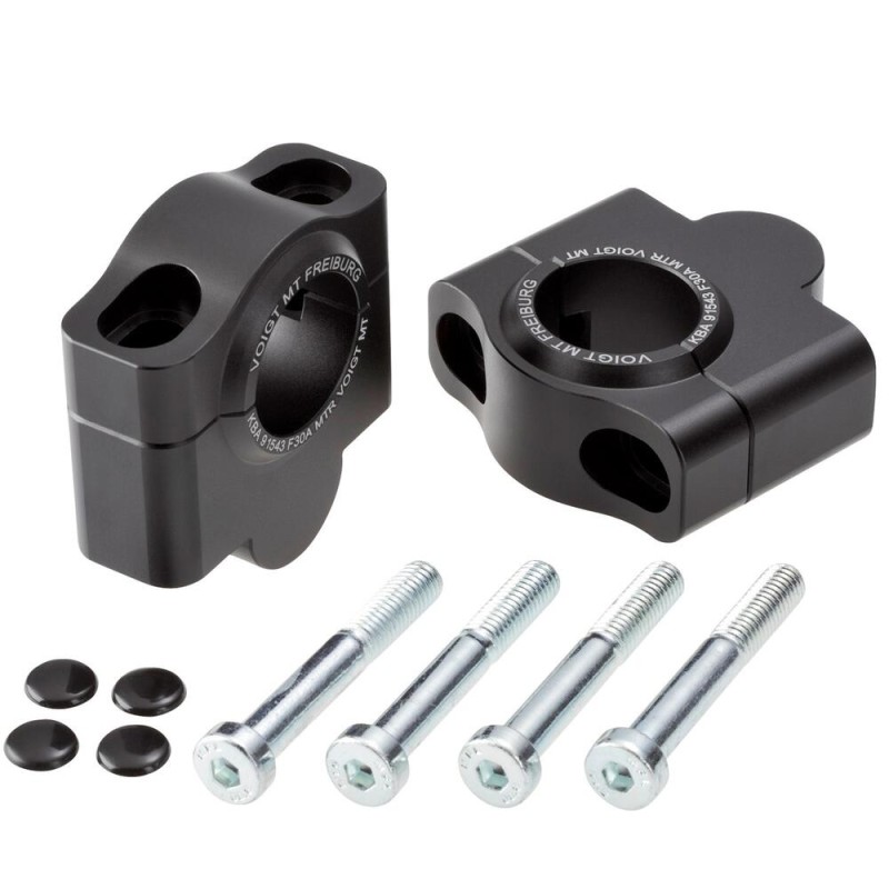 Voigt-MT Handlebar risers 30mm | Kawasaki Z900 RS & Z900 RS Café with TUV certificate (ABE) black anodized