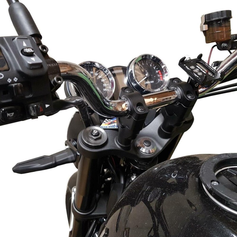 Voigt-MT Handlebar risers 30mm | Kawasaki Z900 RS & Z900 RS Café with TUV certificate (ABE) black anodized